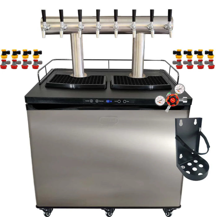 Series X Plus Kegerator Eight Tap T-BAR 8 Taps with T-BAR - Fits up to 8x 19L Ball Lock Corny Kegs