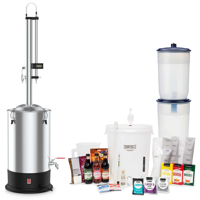 STARTER KIT with Still Spirits Turbo 500 (T500) Stainless Steel Condenser Distillery Kit