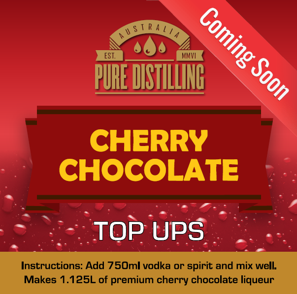 Top Ups Cherry Choc (NEW!) Liqueur Essence ((Makes 1.125L using 750mL of Neutral Spirit)