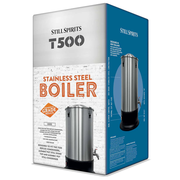 STARTER KIT with Still Spirits Turbo 500 (T500) Stainless Steel Condenser Home Distillery Kit