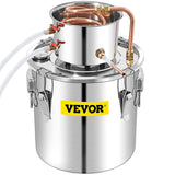 Vevor Alcohol Still 50L Alcohol Distiller With Copper Tube Alcohol Distiller With Circulating Pump Essential Oils Distilling Kit w/Build-In Thermometer Make DIY Alcohol Stainless Steel