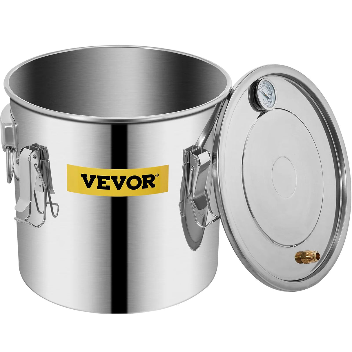 Vevor Moonshine Still 19L Distiller Stainless Steel Water Essential Oils Distiller Copper Tube With Circulating Pump Home Brewing Kit Build-in Thermometer