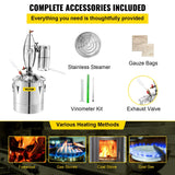 Vevor Alcohol Still 70L Distiller Distillery Kit Home Moonshine Still With Thermometer and Fermentation Tank for Alcohol & Essential Oil Distilling