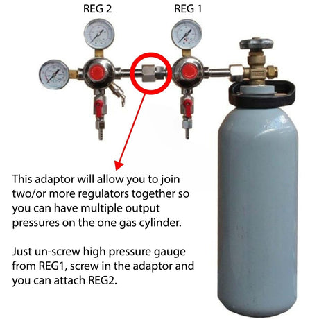 Add-on CO2 regulator adapter