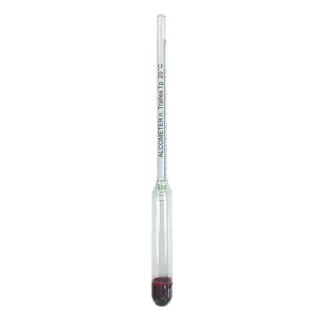 Alcometer 0 - 100% & Proof scale with instructions - Distillery King Australia