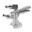 Ball Lock A-Type Coupler for kegerators with low profile elbow