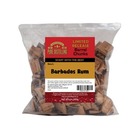 Pure Distilling Limited Release Barbados Rum Barrel Chunks 500g bag