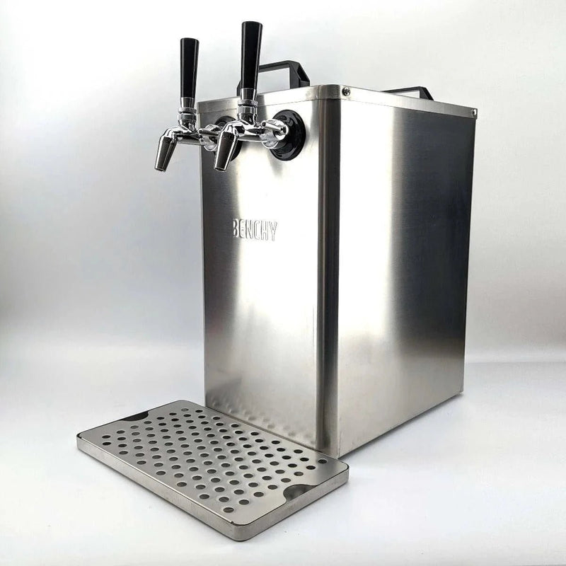 Benchy - Carbon - Double Taps Bench Top Keg Dispenser (Stainless FC Taps)12v/ 24v/240V - Distillery King Australia