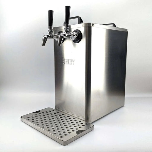 Benchy - Carbon - Double Taps Bench Top Keg Dispenser (Stainless FC Taps)12v/ 24v/240V - Distillery King Australia