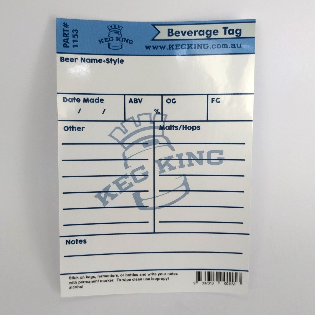 Beverage Tag - Reusable Labels