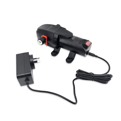 BevPump diaphragm pump with 12V power supply, 10psi auto cutoff