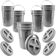 BigBuckets with screwtop gamma seal lids