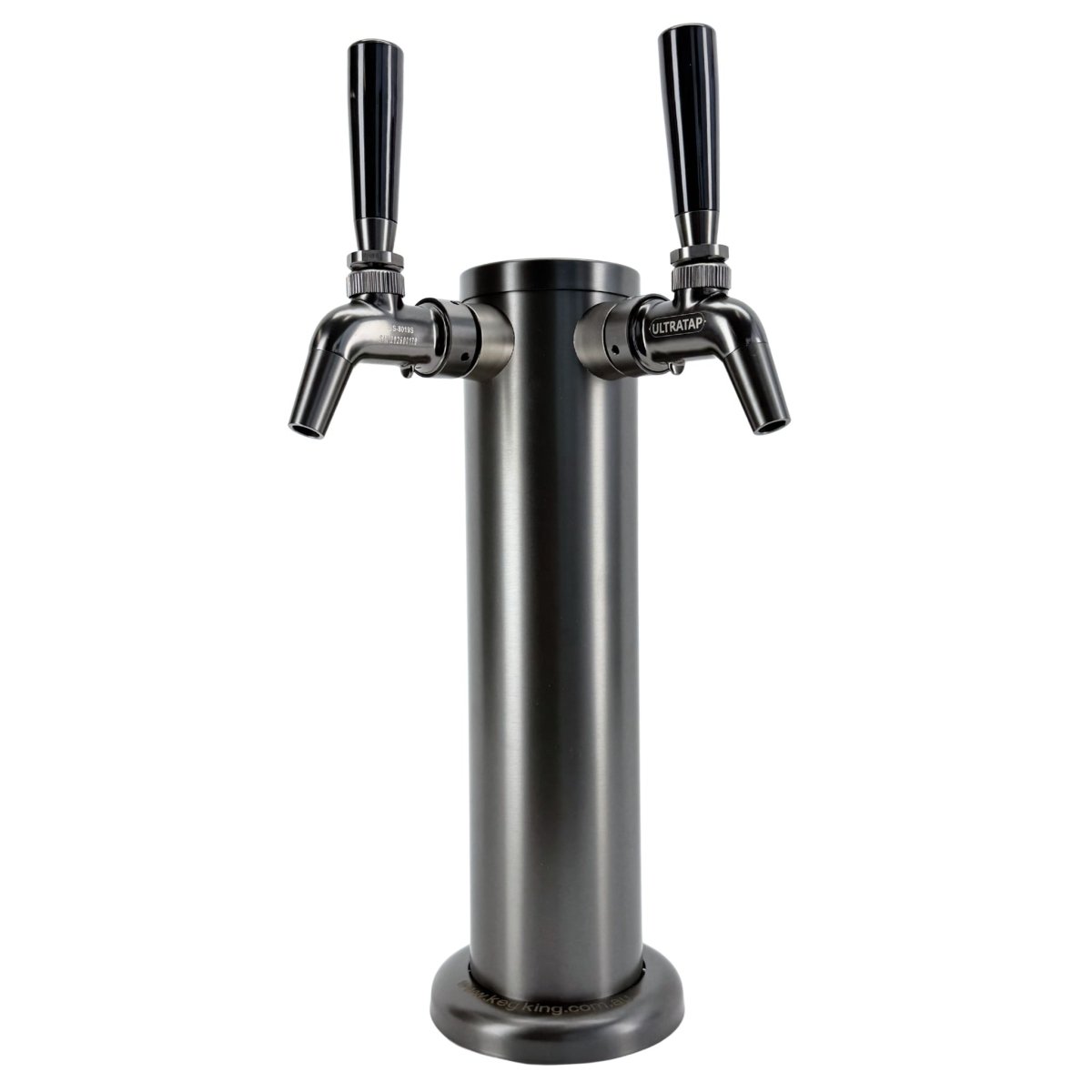 Black double tap font kit with push fitting