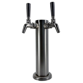 Black double tap font kit with push fitting