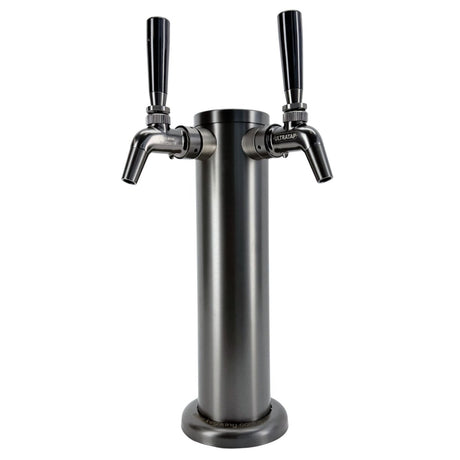 Black double tap font kit with push fitting