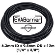 Black Lightshield EVABarrier tubing 6.3mm ID x 9.5mm OD 12m roll