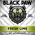 Black Paw fresh lime hard seltzer zero sugar keg kit
