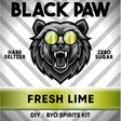 Black Paw fresh lime hard seltzer zero sugar keg kit