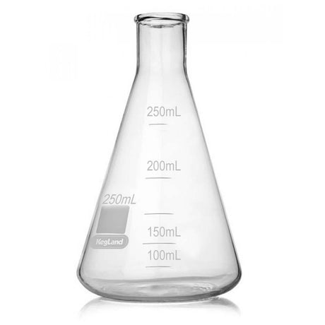 Borosilicate Erlenmeyer conical flask, 250mL