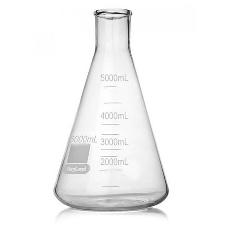 Borosilicate Erlenmeyer conical flask, 5000mL