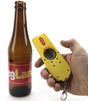 Bottle cap shooting gun keyring bottle opener