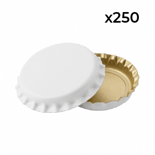 White crown seal bottle caps, 250 pack