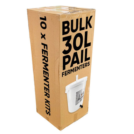Bulk carton of ten 30L pail fermenters