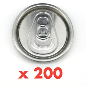Sleeve of silver B64 aluminium can lids
