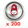 Sleeve of silver full aperture B64 can lids