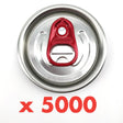 Carton of 5000 B64 full aperture can lids for Visy or Orora 202 cans