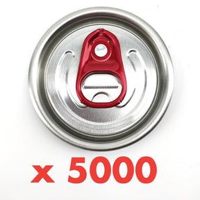 Carton of 5000 B64 full aperture can lids for Visy or Orora 202 cans