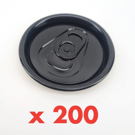 Sleeve of black B64 aluminium can lids