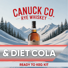Canuck Co Rye Whiskey and Diet Cola ready to keg kit
