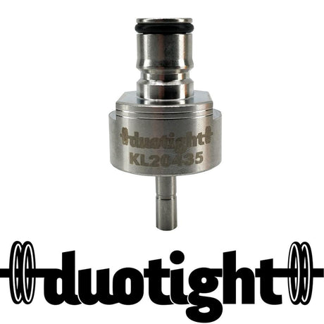 Stainless steel carbonation and line cleaning cap, duotight compatible