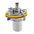 Carbonator reactor lid for continuous soda water carbonation