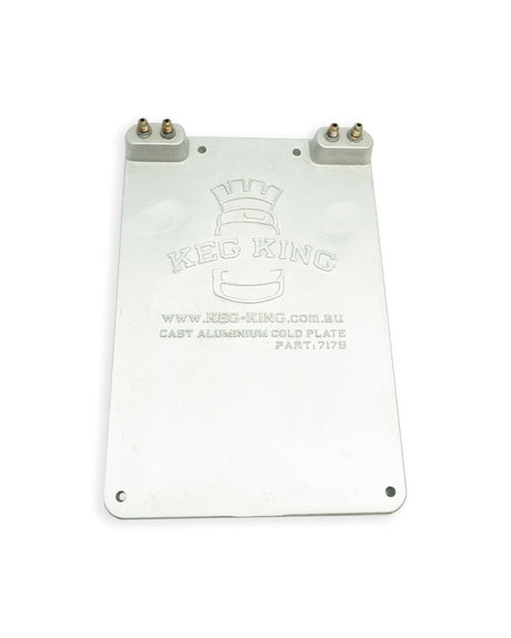 Cast aluminium cold plate with two product lines