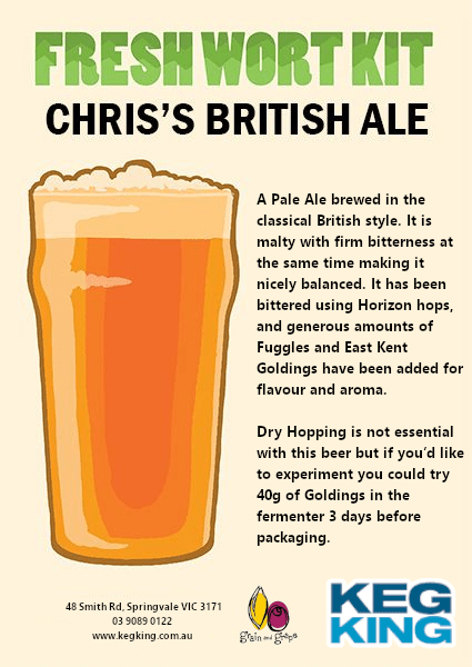 Chris' British Ale fresh wort kit
