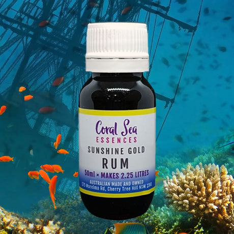 Coral Sea Sunshine Gold Rum Essence bottle