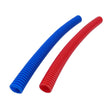 Corrugated tubes red and blue for glycol lines