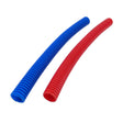 Corrugated tubes red and blue for glycol lines