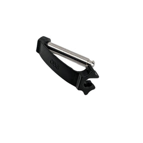 Retaining clip for a commercial keg coupler