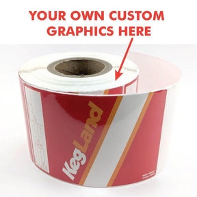 Roll of custom printed labels 19cm x 8.5cm