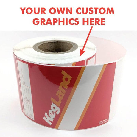 Roll of custom printed labels 19cm x 8.5cm