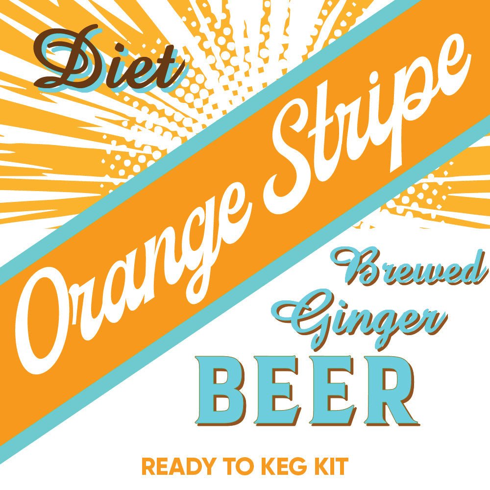 Orange Stripe Brewed Ginger Beer Diet Jamaican ready to keg kit