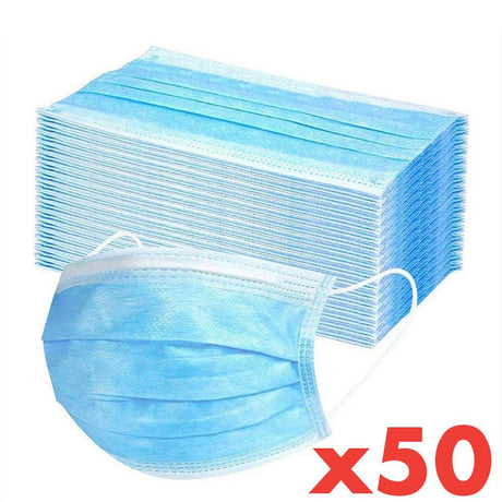 disposable 3 layer non woven face mask box of 50