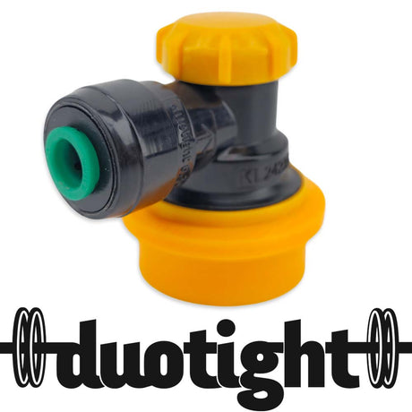 duotight 6.35mm ball lock disconnect black yellow liquid