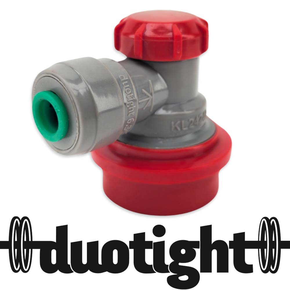 duotight 6.35mm ball lock disconnect grey red gas