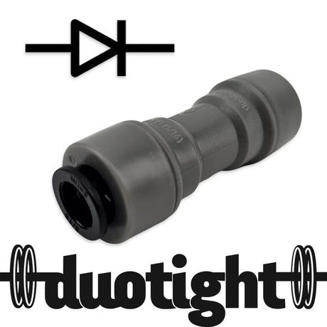 duotight - 8mm (5/16”) Female x 8mm (5/16”) Female One Way Check Valve (Gas) - Distillery King Australia
