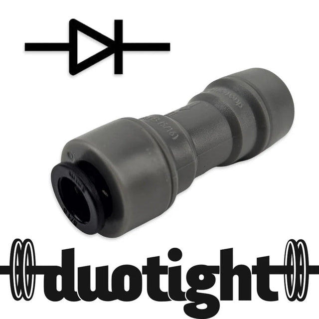 duotight - 8mm (5/16”) Female x 8mm (5/16”) Female One Way Check Valve (Gas) - Distillery King Australia