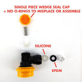 duotight 8mm (5/16) x Ball Lock Disconnect - (Black + Yellow Liquid) - Distillery King Australia